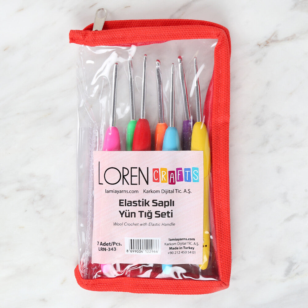 Loren Crafts 7'li Silikon Saplı Tığ Seti LRN-343